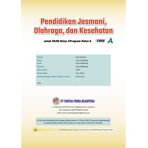 Spesifikasi Module Kurmer PJOK Kelas 1 SD