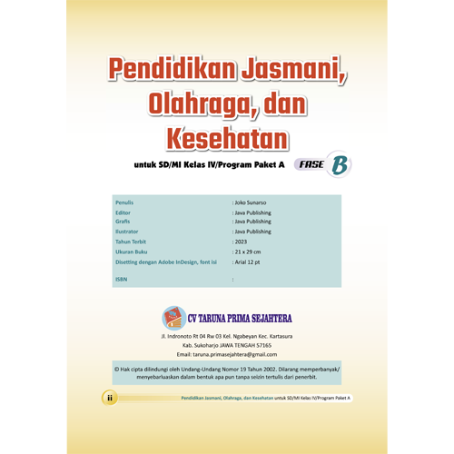 Spesifikasi Module Kurmer PJOK Kelas 4 SD