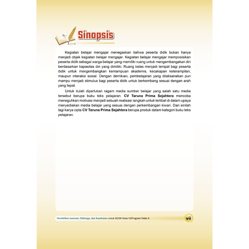 Sinopsis Module Kurmer PJOK Kelas 4 SD